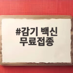 감기 백신 무료접종