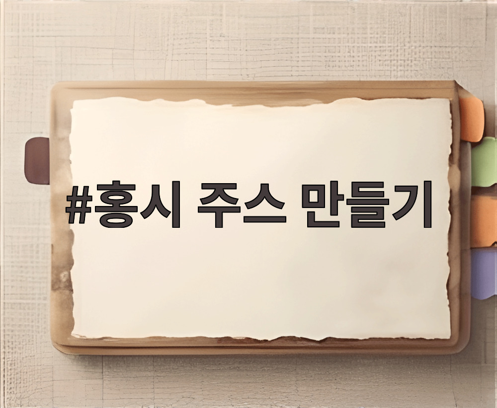 홍시 주스 만들기