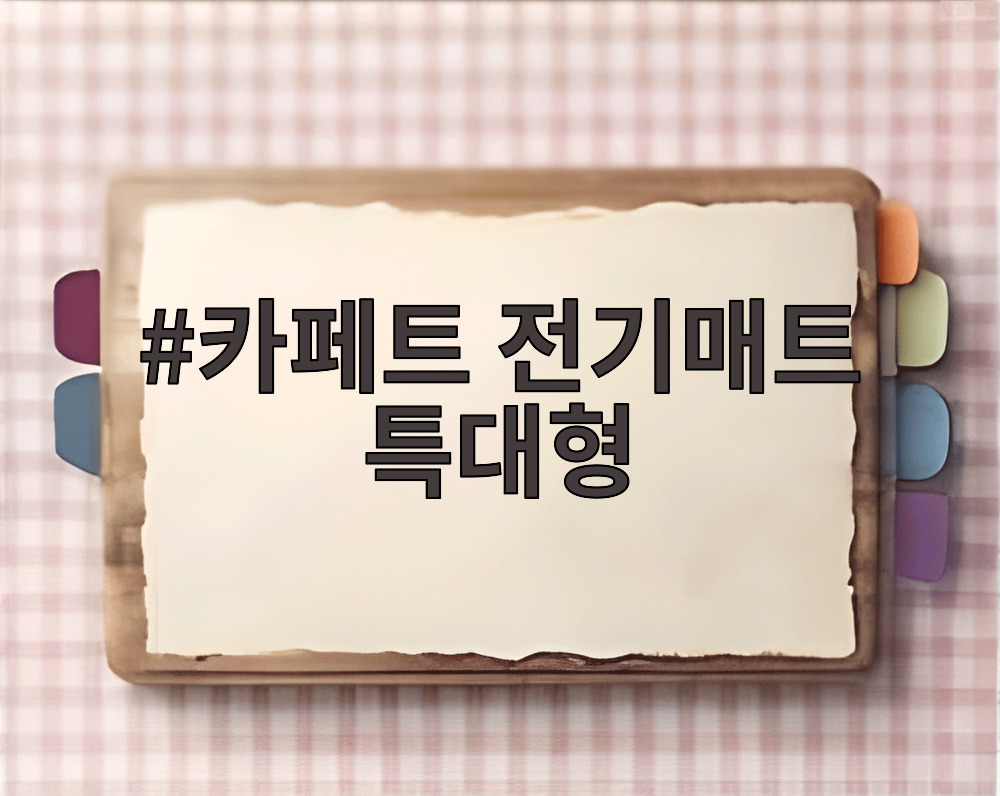 카페트 전기매트 특대형