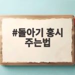 돌아기 홍시 주는법