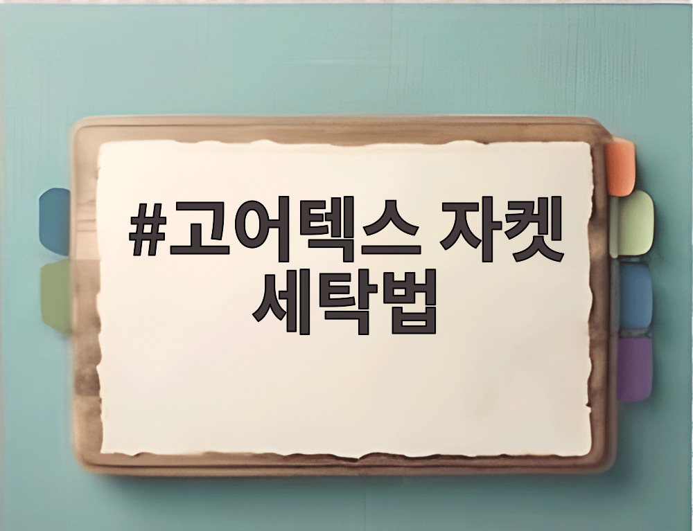 고어텍스 자켓 세탁법