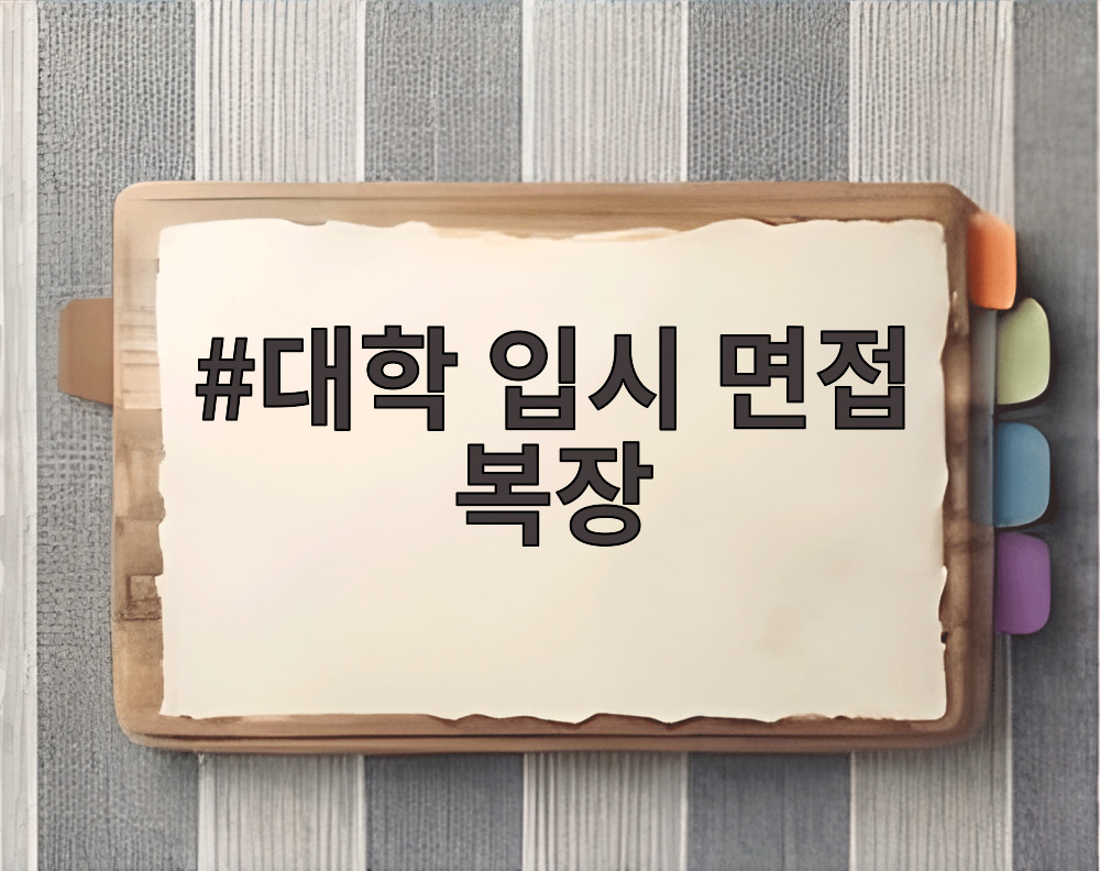 대학 입시 면접 복장