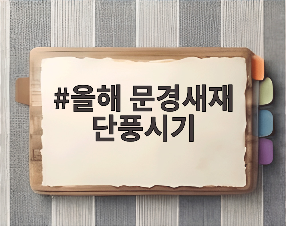올해 문경새재 단풍시기