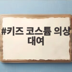 키즈 코스튬 의상 대여 준비 이것만 확인하면 걱정 없어요 키즈 코스튬 의상 대여