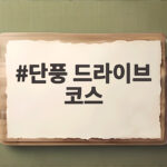 단풍 드라이브 코스