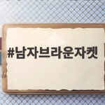 남자브라운자켓