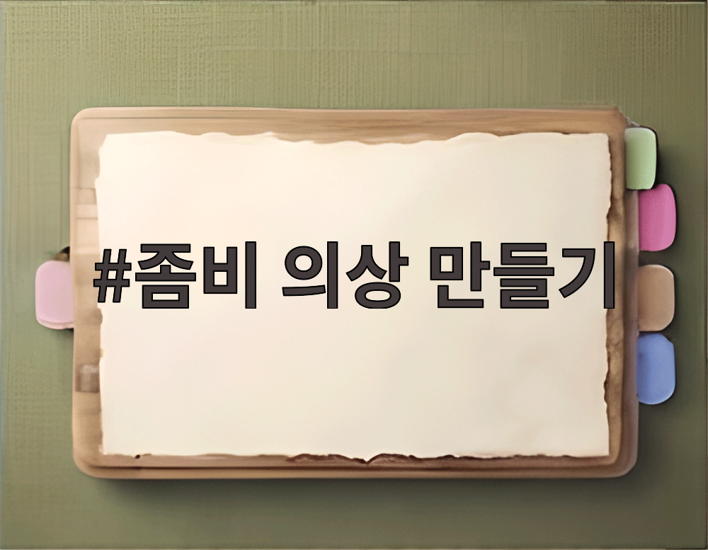 좀비 의상 만들기