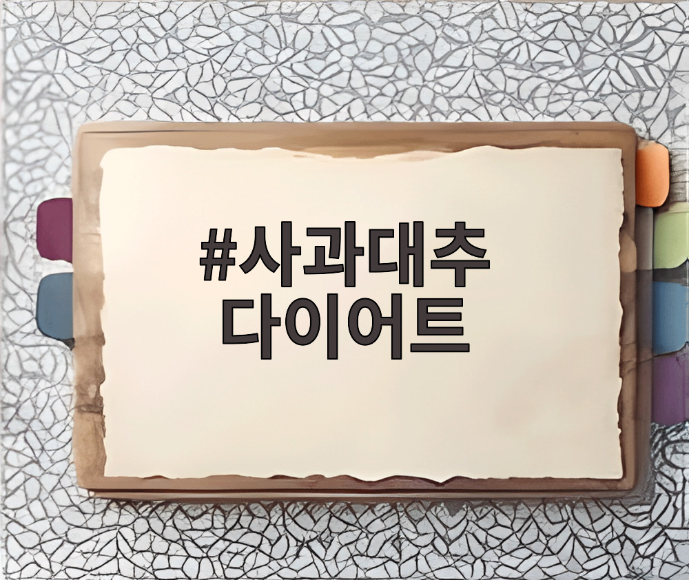 사과대추 다이어트