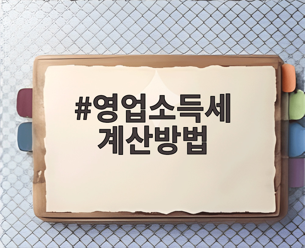 영업소득세 계산방법