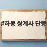 하동 쌍계사 단풍