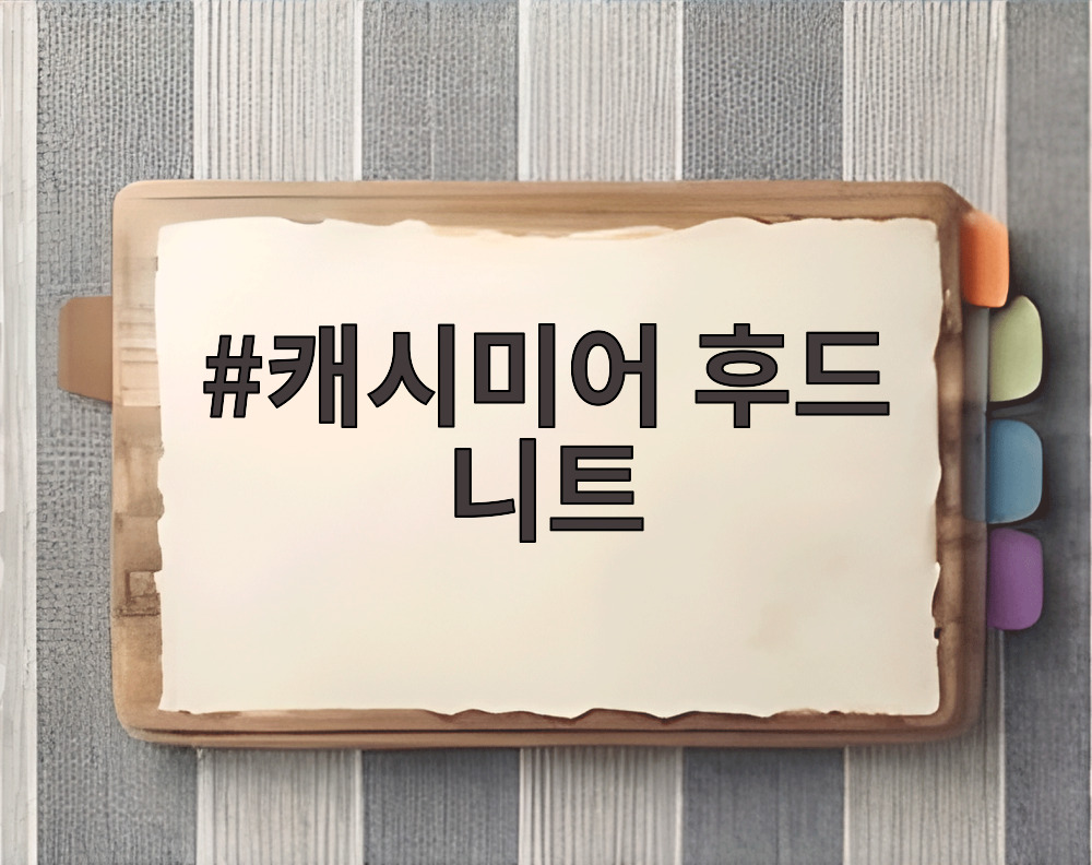 캐시미어 후드 니트