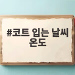 코트 입는 날씨 온도