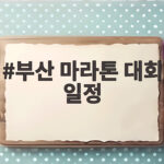 부산 마라톤 대회 일정 2026 총정리 놓치지 마세요 부산 마라톤 대회 일정