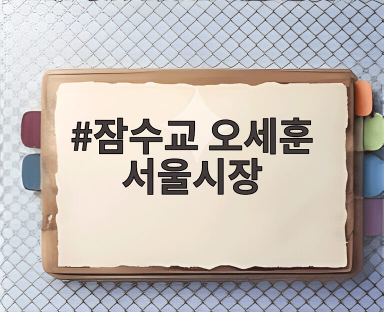 잠수교 오세훈 서울시장