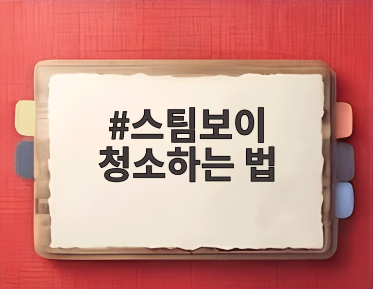 스팀보이 청소하는 법
