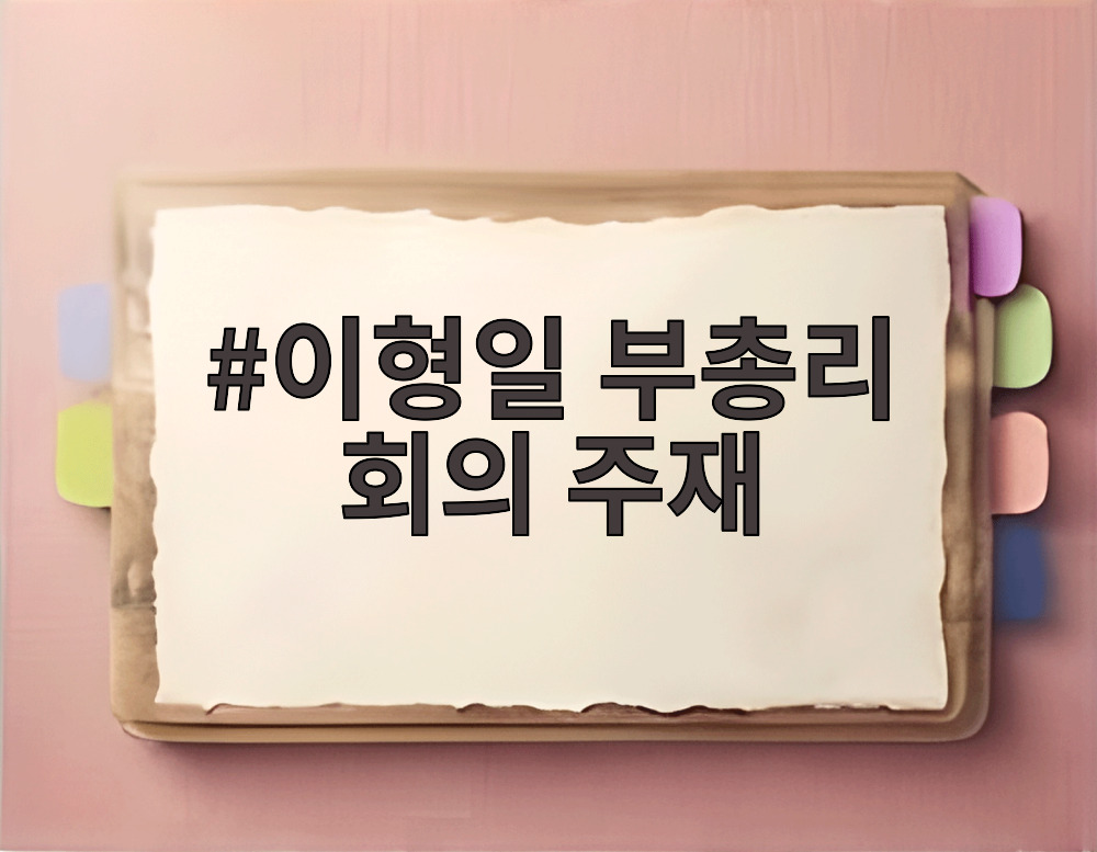 이형일 부총리 회의 주재