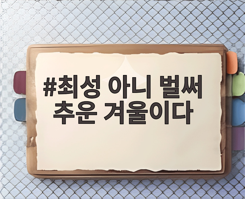 최성 아니 벌써 추운 겨울이다