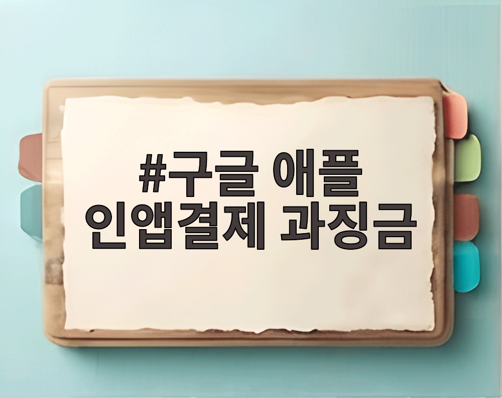 구글 애플 인앱결제 과징금
