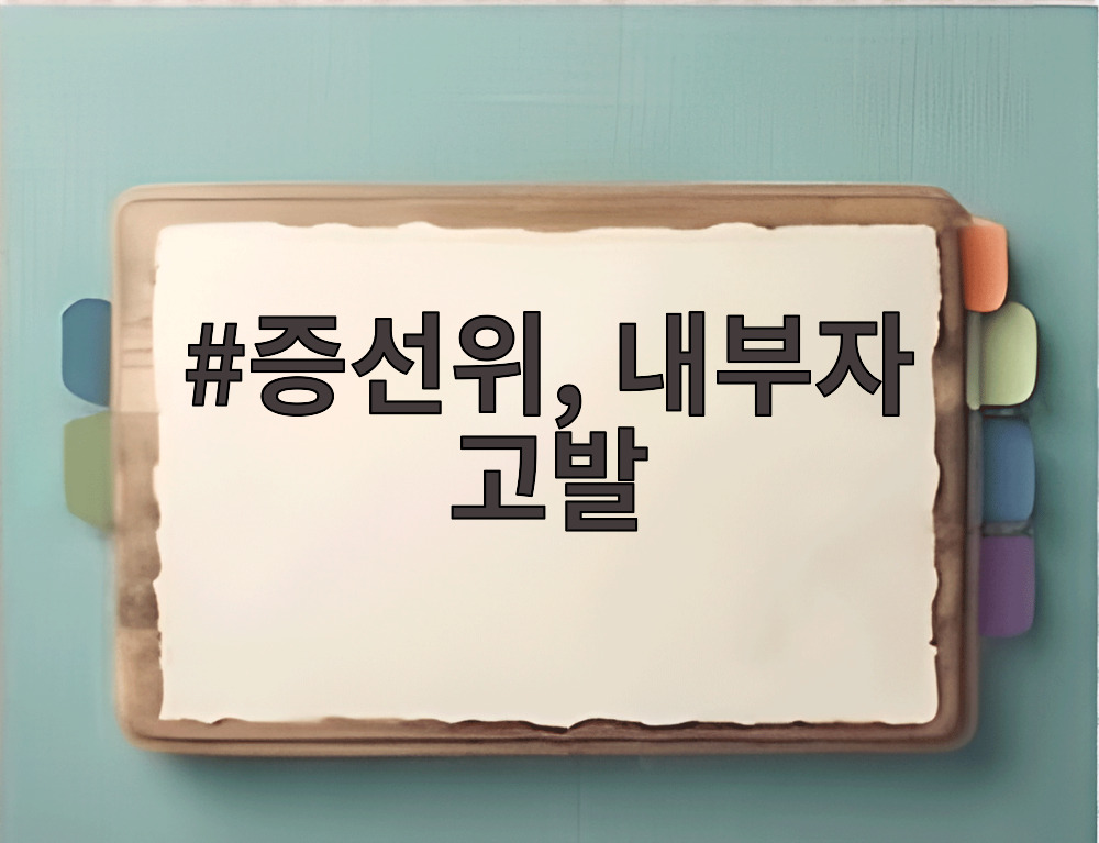 증선위, 내부자 고발
