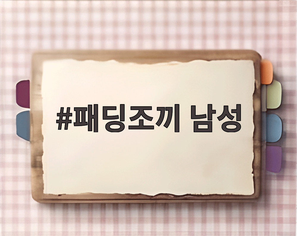 패딩조끼 남성