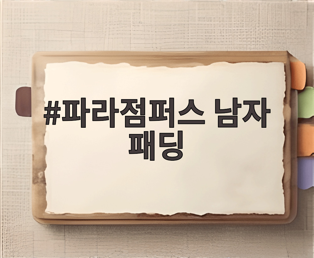 파라점퍼스 남자 패딩