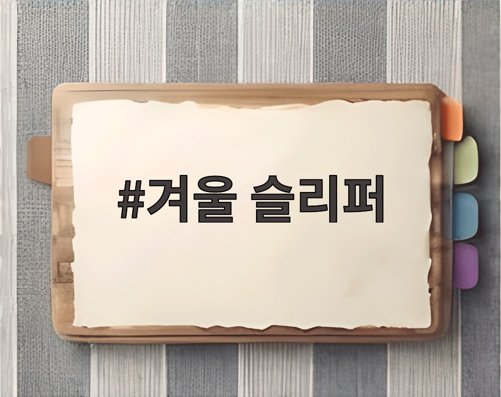겨울 슬리퍼