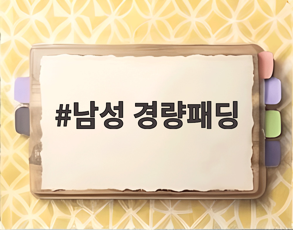 남성 경량패딩