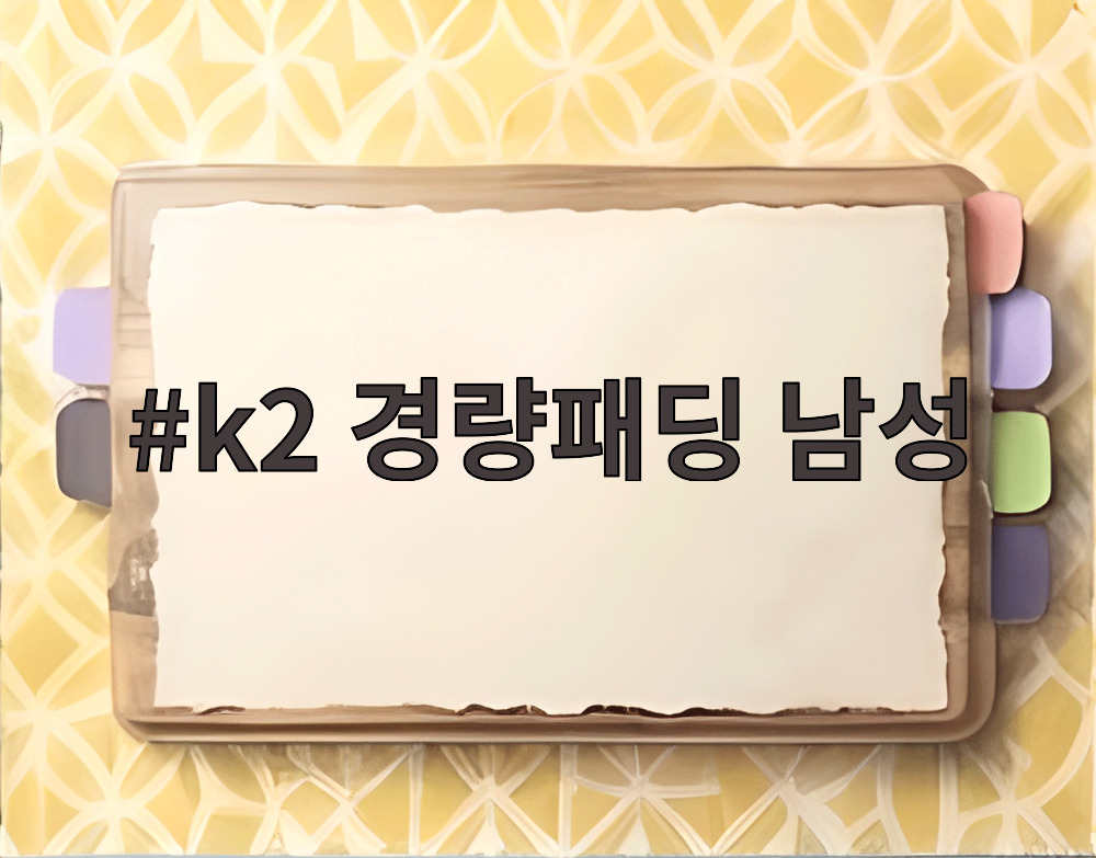 k2 경량패딩 남성